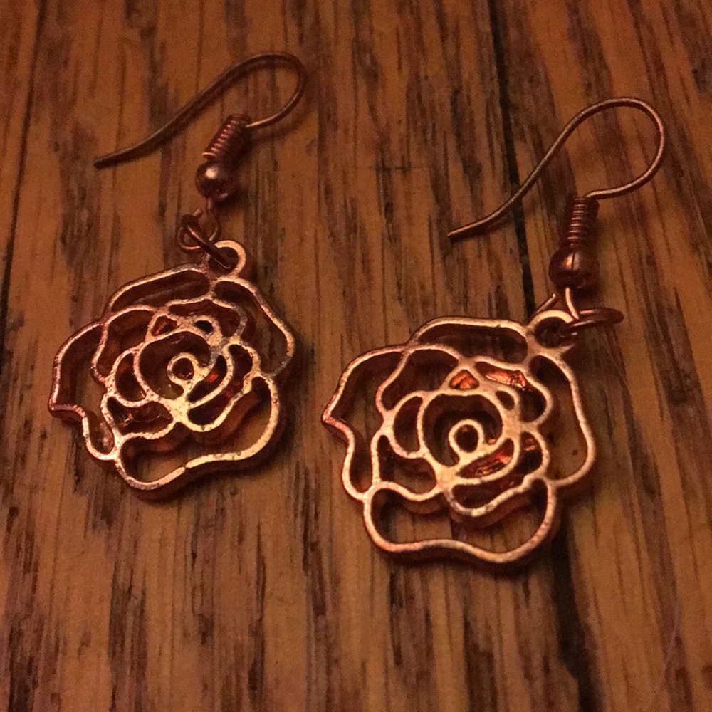 Rose gold earrings